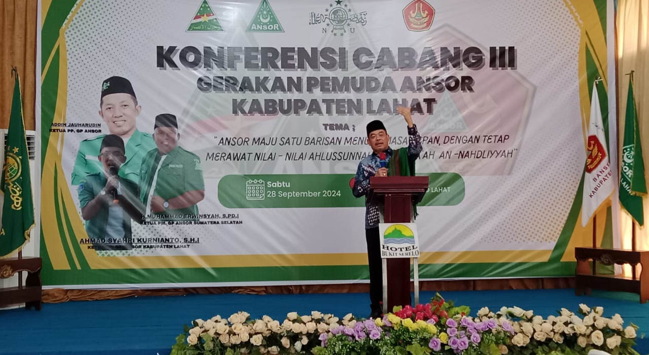 Cabup Lahat H Bursah Zarnubi Jadi Pembicara Konferkab III GP Ansor Lahat