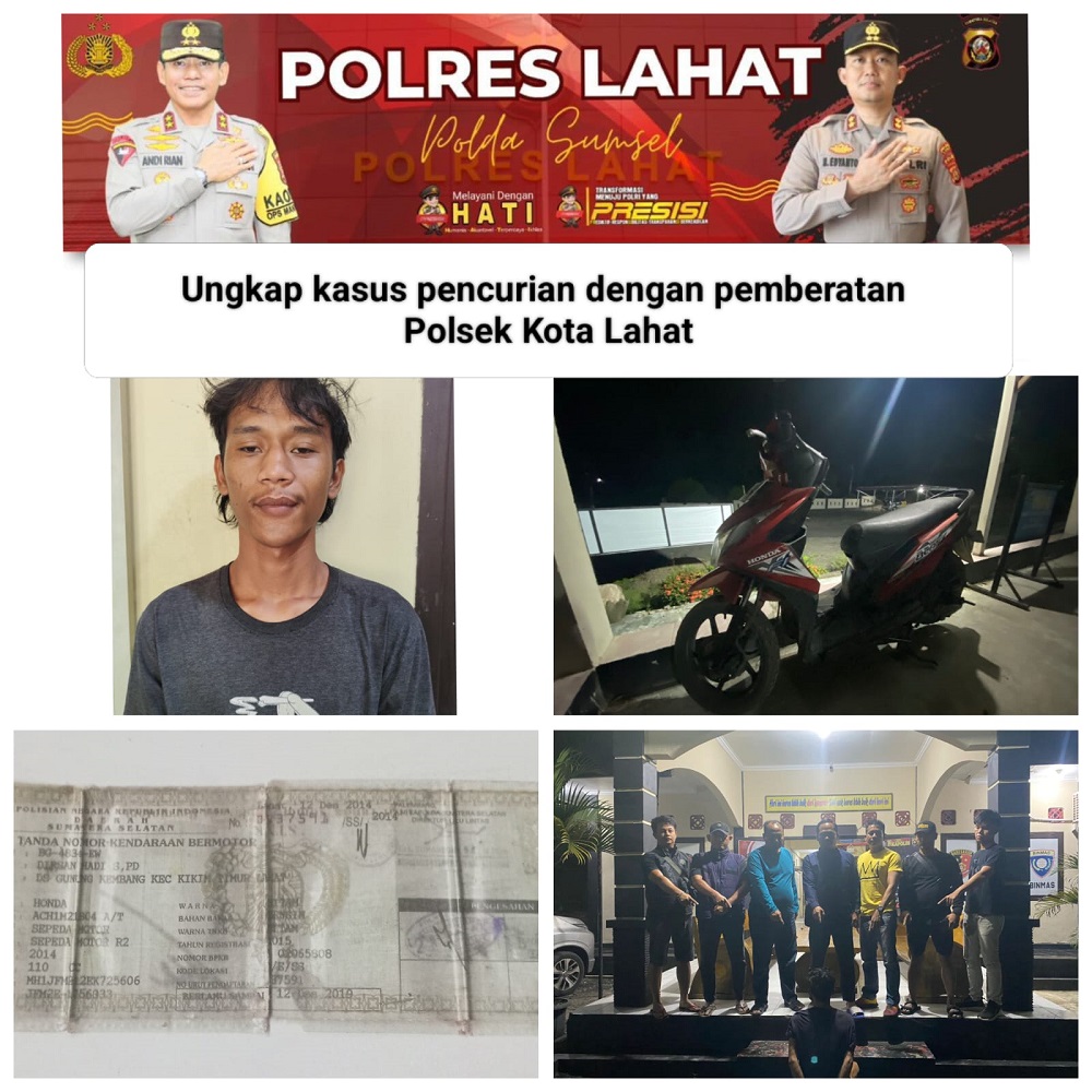 Ops Ketupat Musi II 2025, Polsek Kota Lahat Amankan Pria dan Motor Pencurian Kejadian di Gang Posyandu