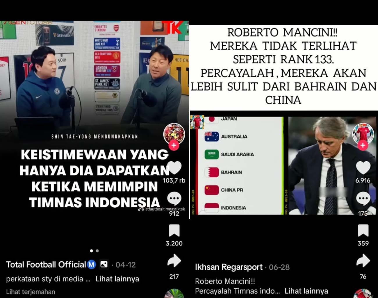 Masa Depan Cerah Shin Tae Young, Roberto Mancini Malu, Indonesia vs Arab Saudi, Kualifikasi Piala Dunia 2026