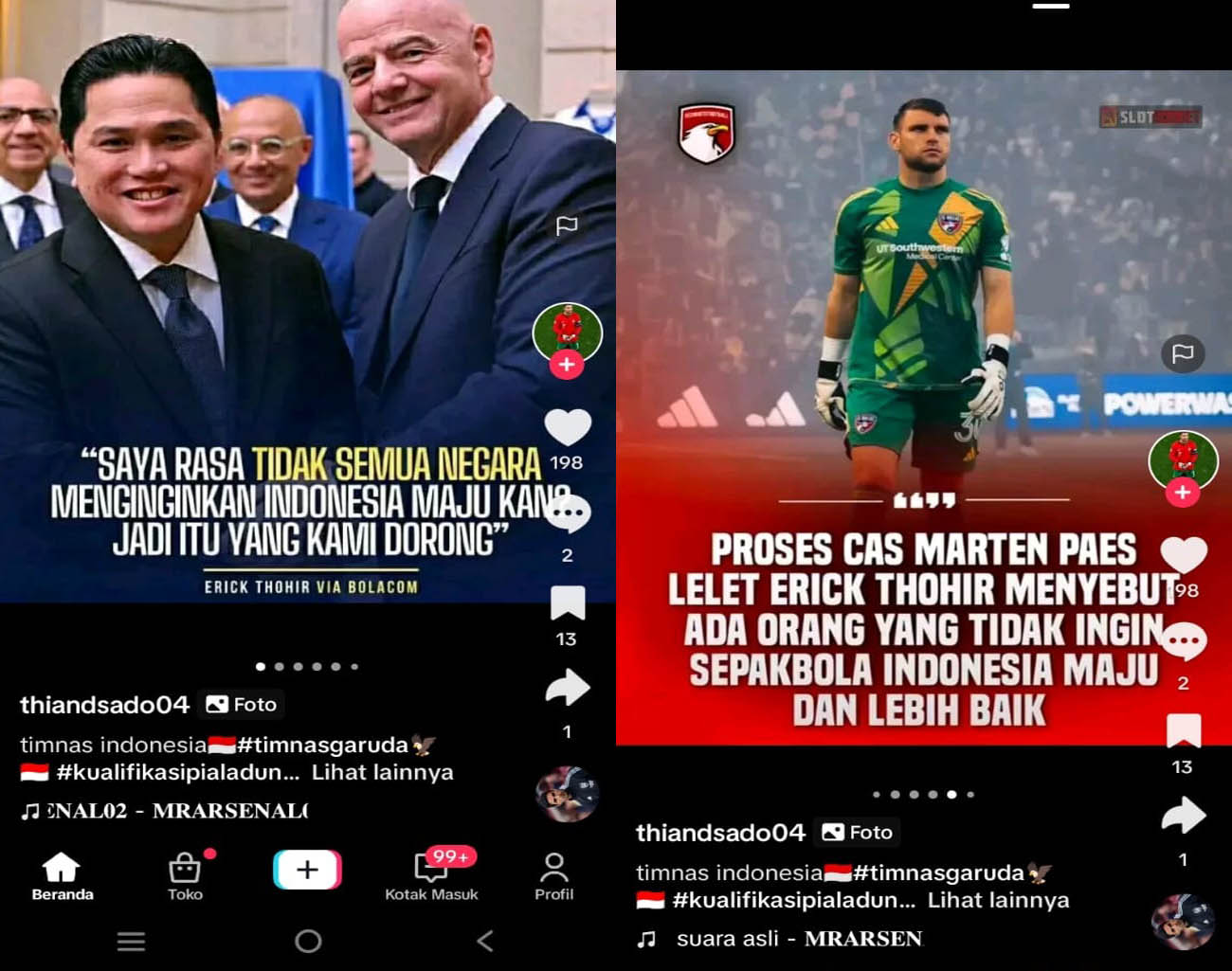 Presiden FIFA Gianni Infantino Bantu Maarten Paes, Kiper Andalan Indonesia, Kualifikasi Piala Dunia 2026