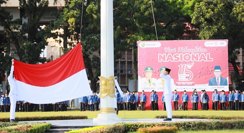 Jadi Irup Upacara Harkitnas ke-115, Sekda Sumsel Bacakan Sambutan Plt Menkominfo 