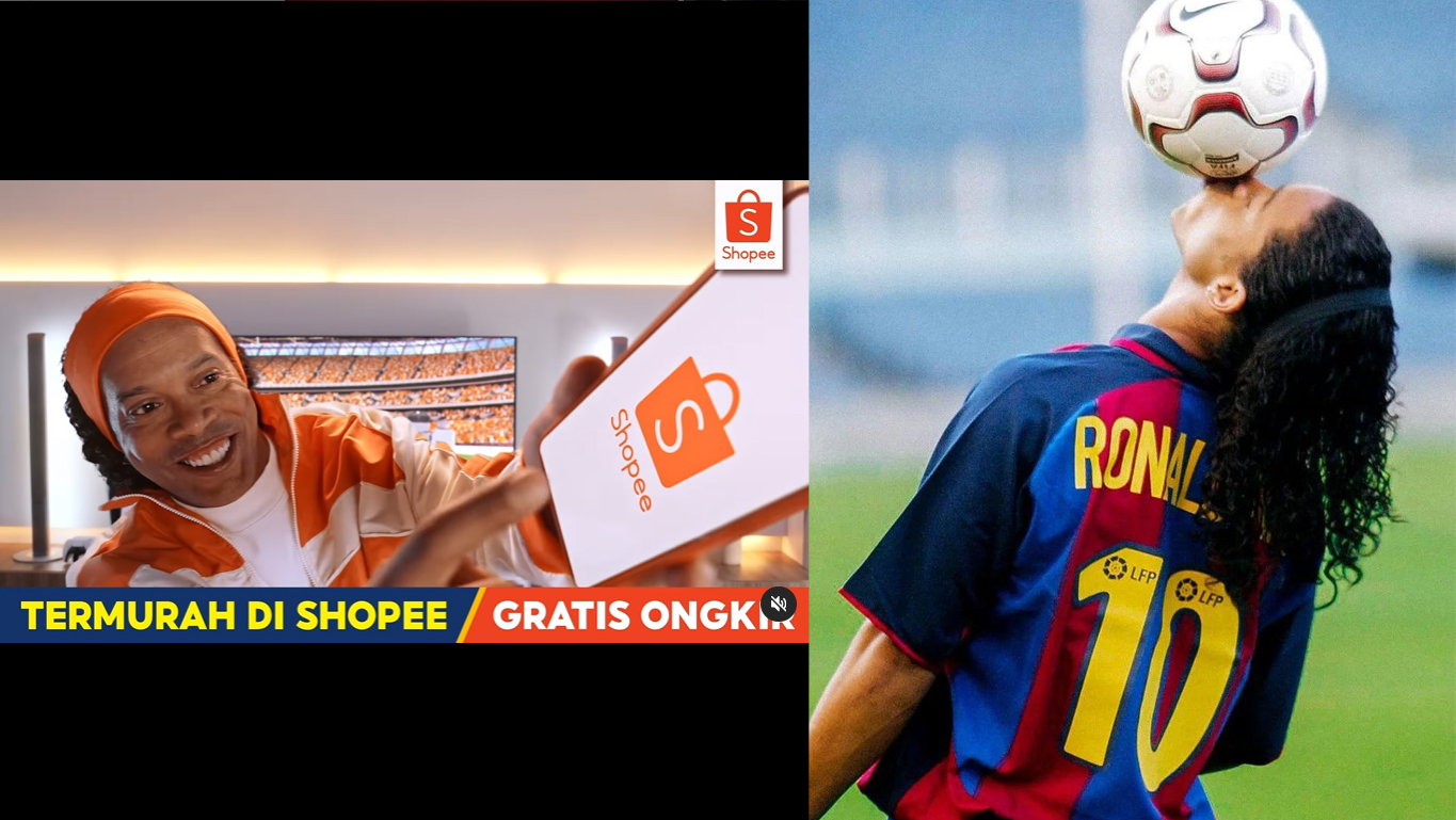 Ronaldinho Tampil di Iklan Shopee, Selebrasi Samba Ikoniknya Bikin Nostalgia