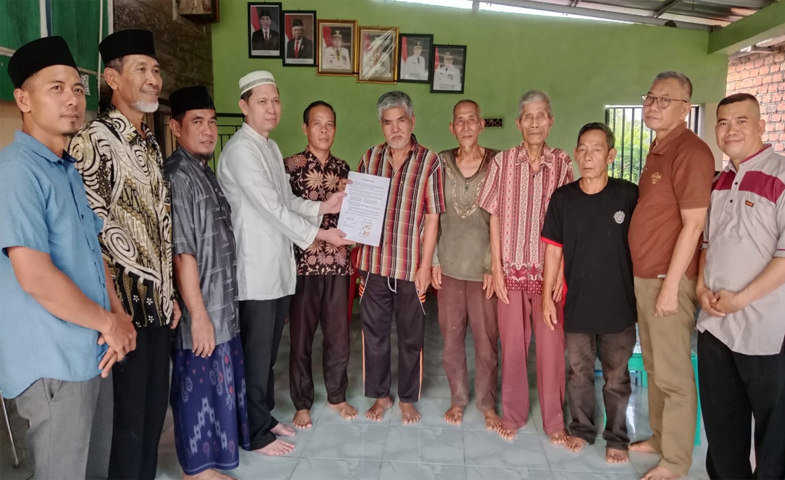 PCNU Kabupaten Lahat Terima Tanah Hibah di Desa Kerung untuk Pembangunan Pondok Pesantren