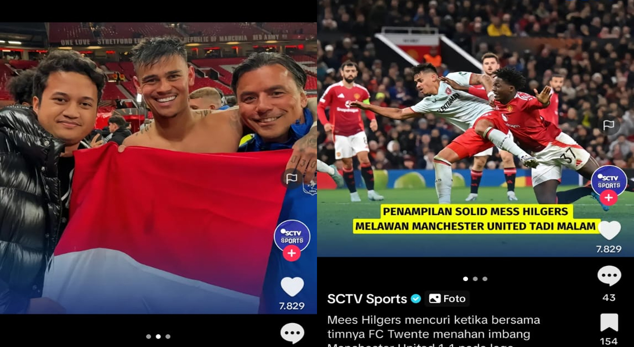 Mees Hilgers Menyala, Kibarkan Bendera Indonesia, FC Twente vs Manchester United, Kualifikasi Piala Dunia 2026