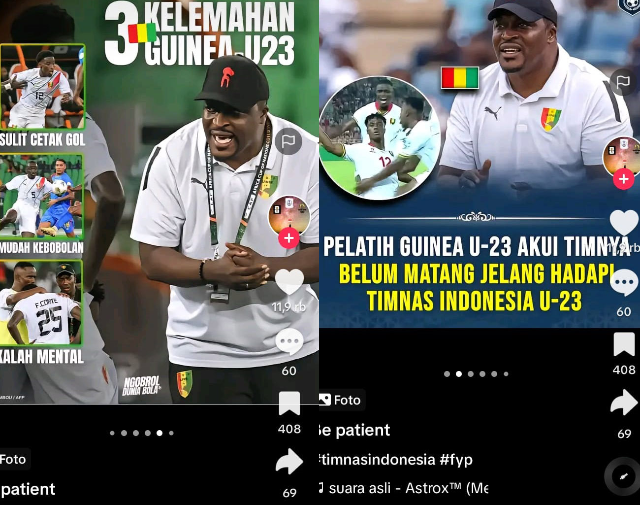 Inilah Kelemahan Timnas U23 Guinea, Jelang Lawan Indonesia Play Off Olimpiade Paris 2024