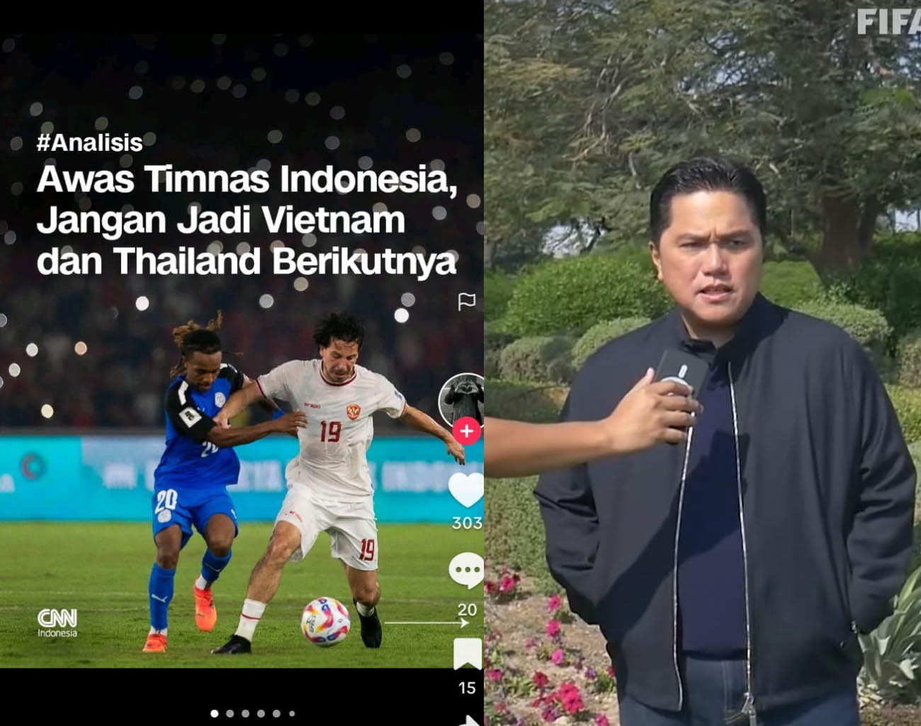 Erick Thohir Tidak Rela Indonesia Gagal, Senasib Thailand dan Vietnam, Kualifikasi Piala Dunia 2026