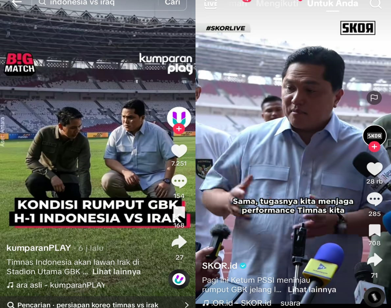 Kondisi Rumput Stadion GBK, Ketua PSSI Erick Thohir: Bagus, Indonesia vs Irak, Kualifikasi Piala Dunia 2026