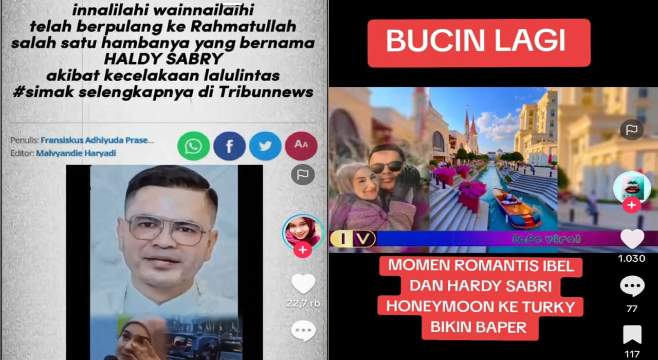 Kabar Kurang Sedap, Haldy Sabri Suami Baru Irish Bella Meninggal Dunia, Pengantin Baru Liburan ke Turki