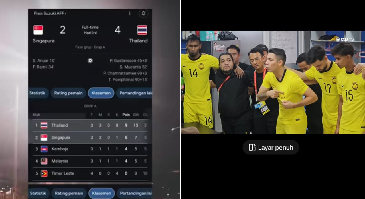 Peluang Malaysia Makin Tertutup Pimpin Klasemen, Thailand Langsung Lolos, Kualifkasi Piala AFF 2024