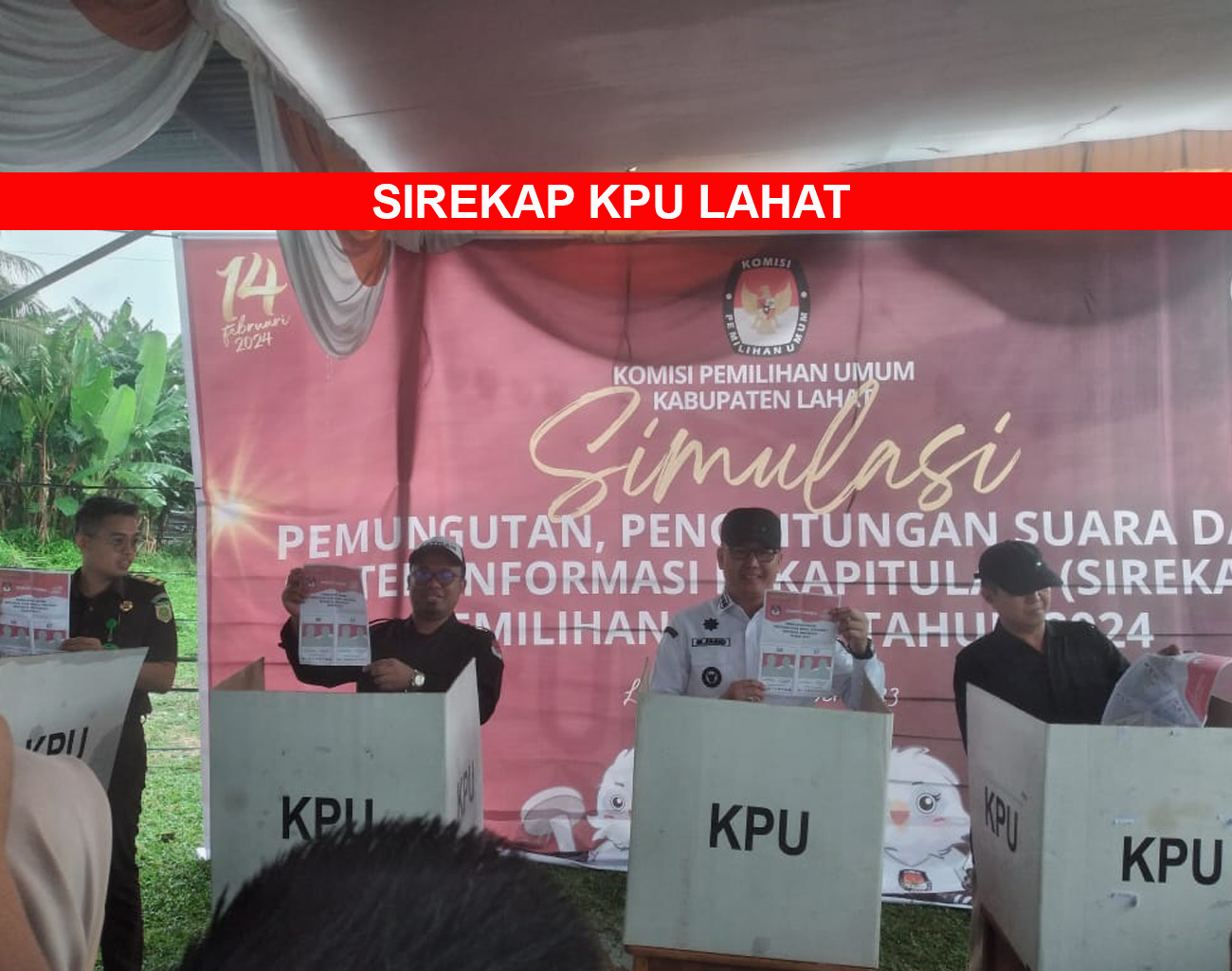 Pj Bupati Lahat Lakukan Simulasi Pemungutan, Penghitungan Suara dan Sistem Informasi Rekapitulasi Pemilu 2024