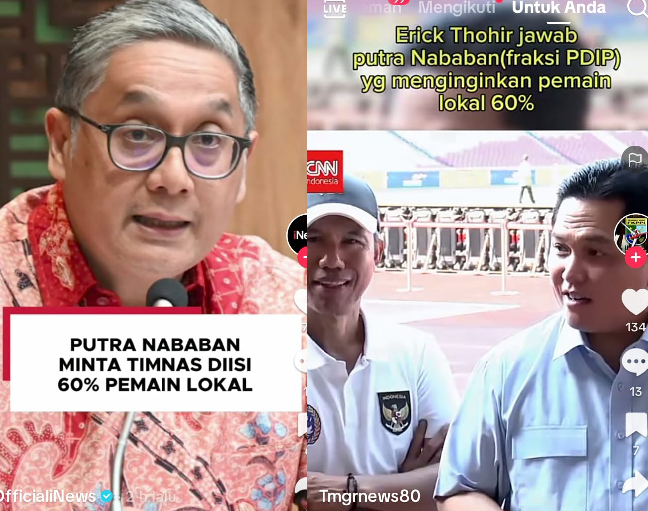 Tanggapan Erick Thohir, DPR RI Minta Komposisi 60:40 Pemain Lokal Naturalisasi, Timnas Indonesia, Piala Dunia
