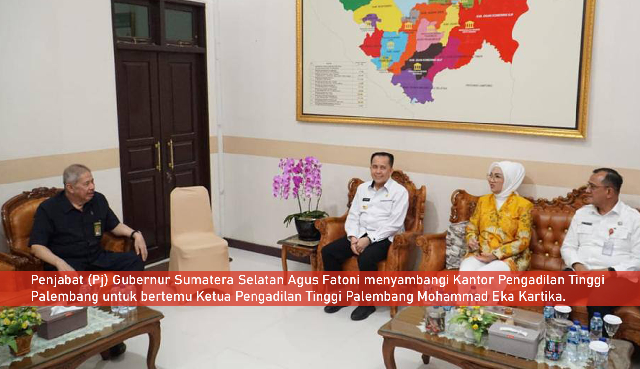 Agus Fatoni Temui Ketua Pengadilan Tinggi Palembang Bahas Situasi Keamanan dan Ketertiban di Sumsel