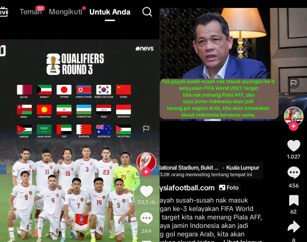 Malaysia Khawatirkan Indonesia, Sarang Gol Negara Arab, Shin Tae Young Pulang, Ronde 3 Kualifikasi Piala Dunia
