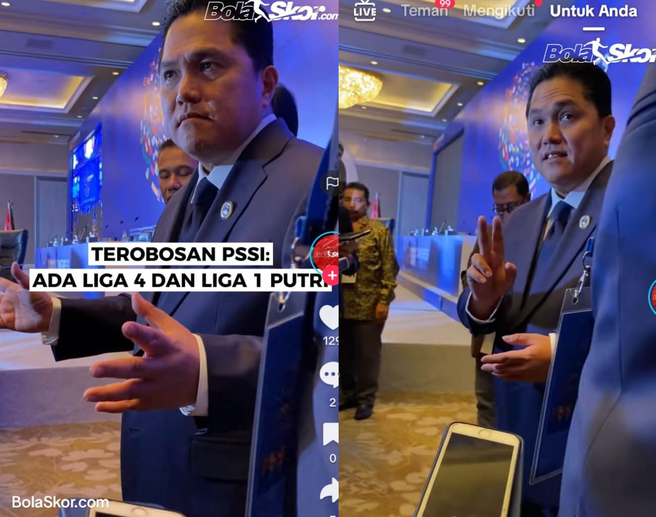 Inilah Teroboson Baru PSSI, Erick Thohir Buatkan Liga 4 dan Liga Putri Kerja Sama Dinas Pendidikan dan Dispora