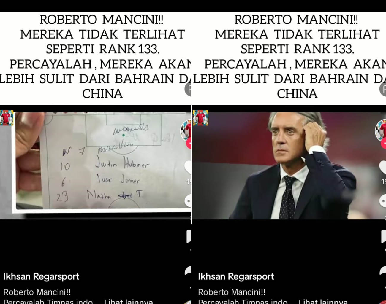 Mantan Pelatih Manchester City Sebut 4 Pemain Berbahaya Indonesia, Roberto Mancini, Kualifikasi Piala Dunia