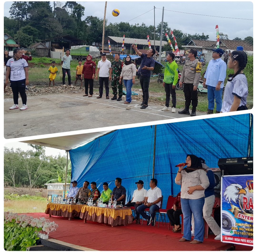 Camat Merapi Barat Buka Turnamen Voli Antar Desa Se-Kabupaten Lahat Di Desa Tanjung Telang