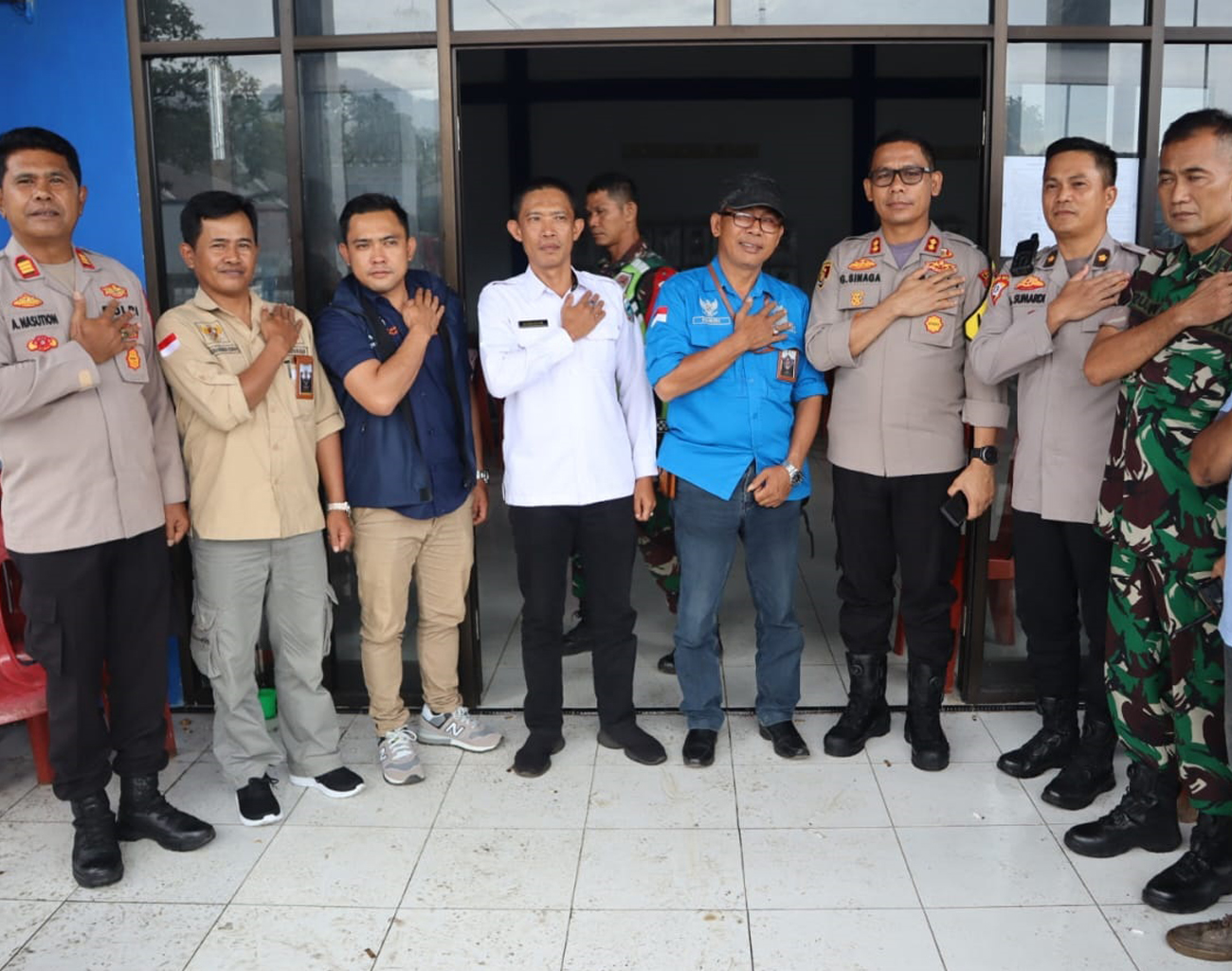 Kapolres Lahat Lakukan Monitoring Rapat Pleno Penetapan Perolehan Suara di PPK Kota Agung dan PPK Mulak Ulu