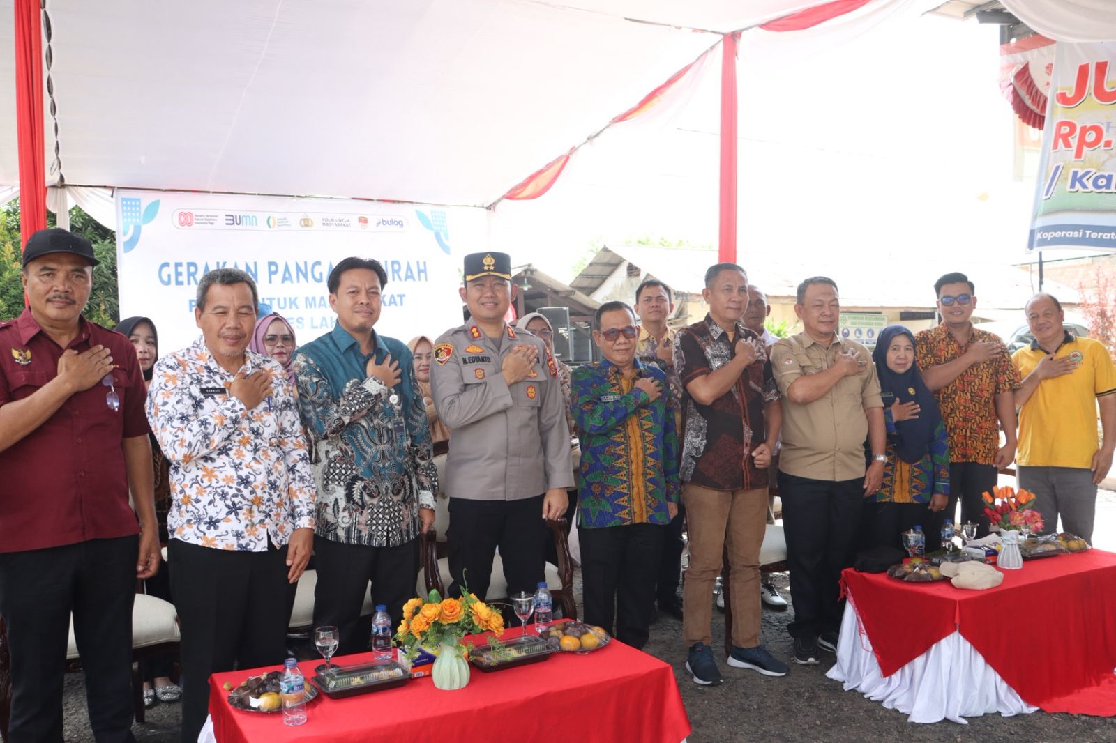 Kapolres Lahat Ikuti Zoom Meeting Launching Gerakan Pangan Murah Bersama Bulog