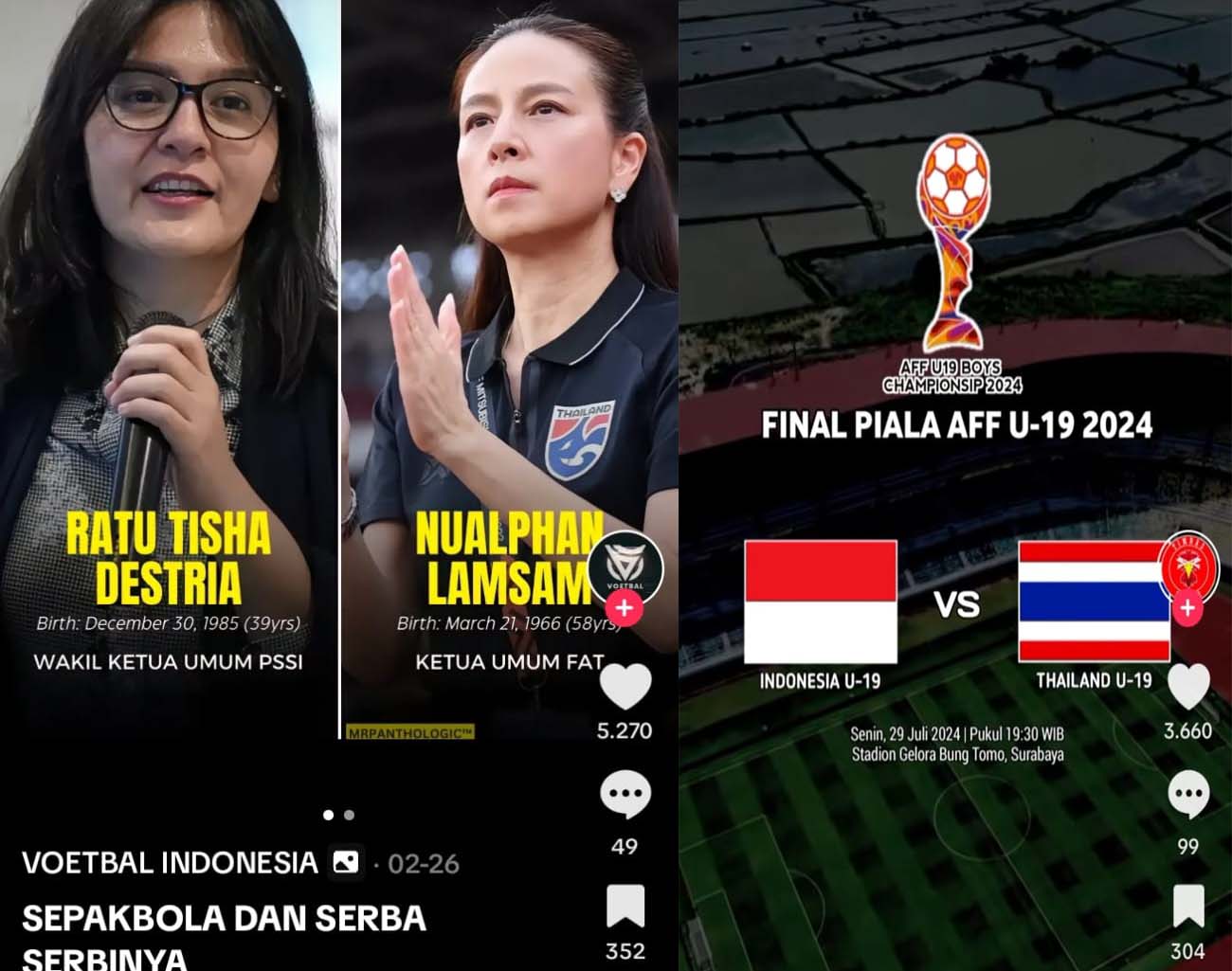 2 Wanita Cantik Rebutan Raja Asean, Indonesia vs Thailand, Piala AFF U-19 2024, Kualifikasi Piala Dunia 2026