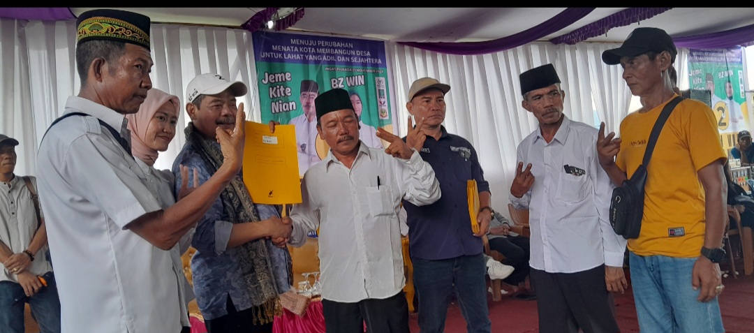 Cabup Cawabup Lahat Bursah-Widia Kukuhkan Tim Pemenangan BZ-WIN Kecamataan Kikim Selatan