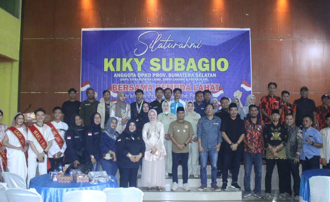 Silaturahmi Anggota DPRD Provinsi Sumatera Selatan Kiky Subagio dengan Pemuda Lahat