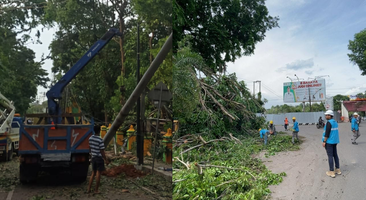 Gerak Cepat PLN, Pulihkan Listrik Pasca Angin Puting Beliung, di Muara Enim Sumatera Selatan