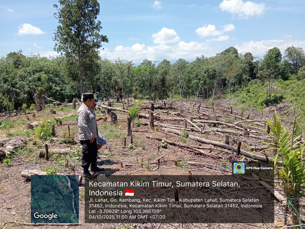 Polsek Kikim Timur Koordinasi dengan Warga Desa Bunga Mas Lahat Terkait Lokasi Lahan Ketahanan Pangan