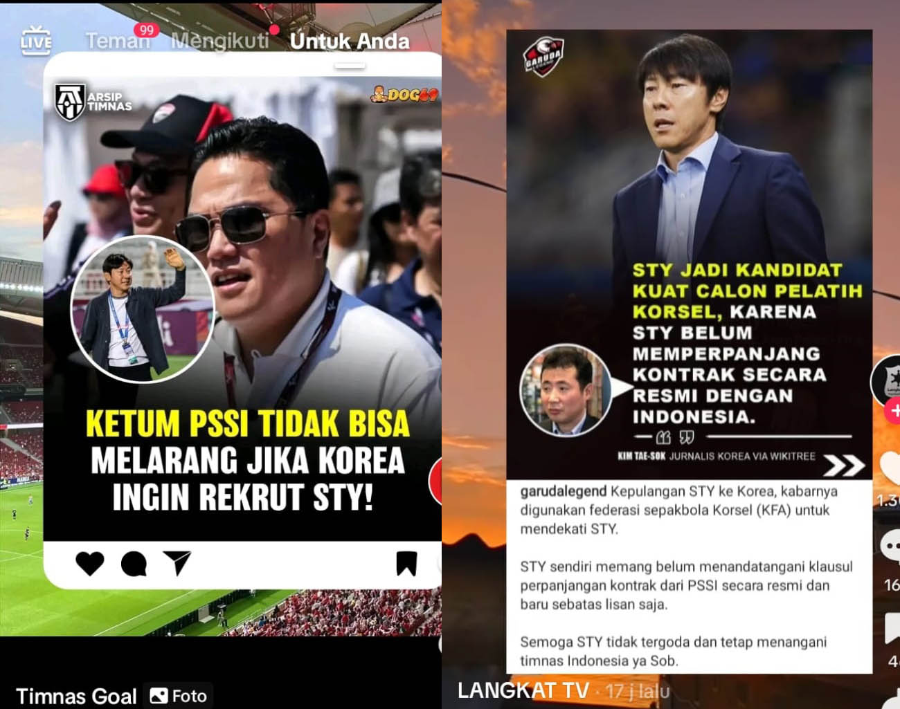 Inilah Tanggapan Ketua PSSI Erick Thohir, Korea Selatan Minati Pelatih Shin Tae Young, Kualifikasi Piala Dunia