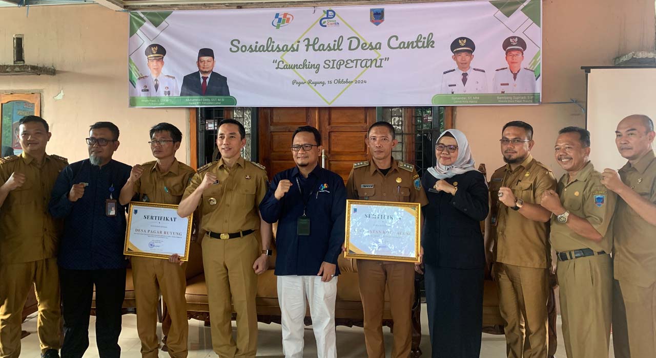 Sosialisasi Hasil Pembinaan Desa Cantik dan Launching “Si Petani” di Desa Pagar Ruyung