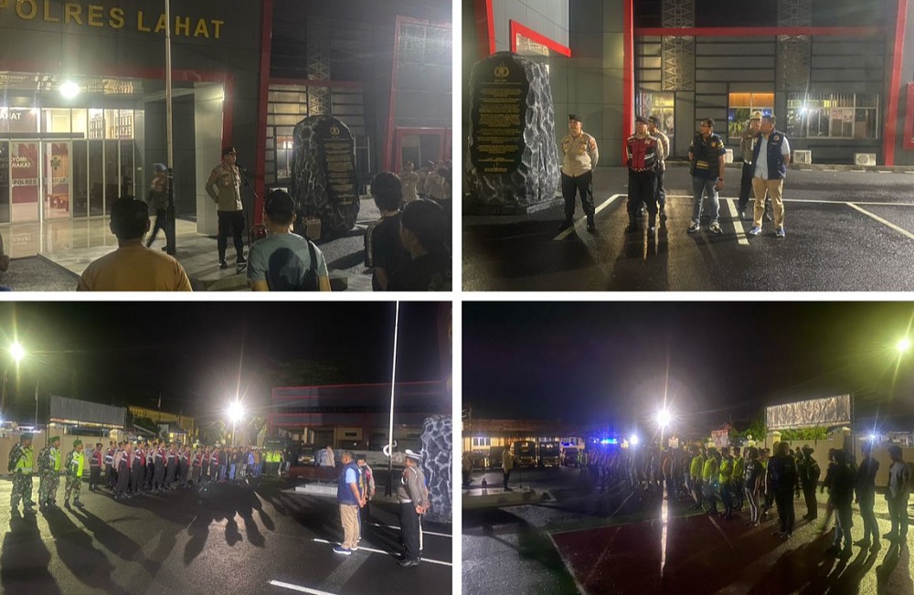 Sinergi TNI-Polri–Satpol PP Gelar Patroli Skala Besar Jaga Keamanan Kota Lahat