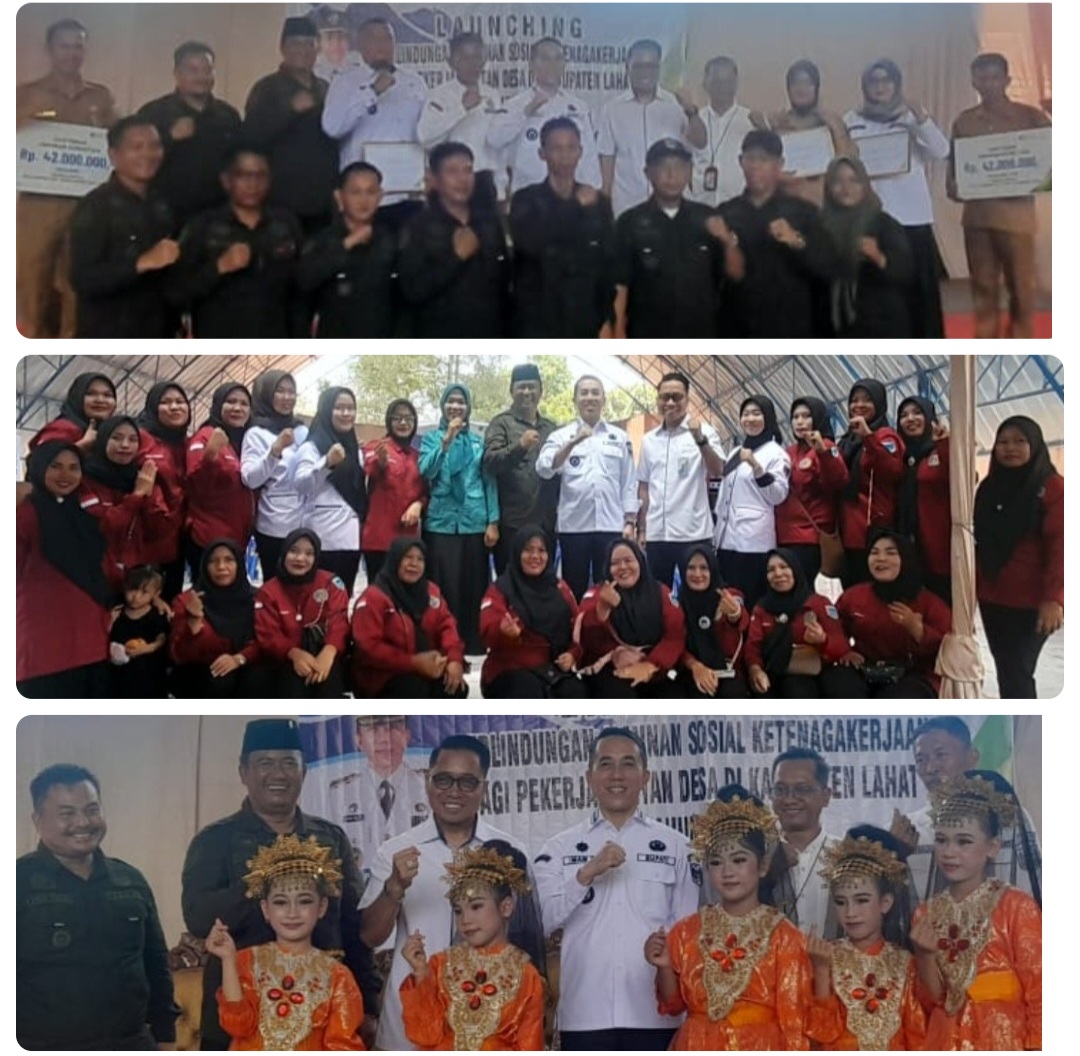 Desa Gunung Kembang Tuan Rumah Lounching BPJS Ketenagakerjaan Kabupaten Lahat Oleh PJ Bupati Lahat