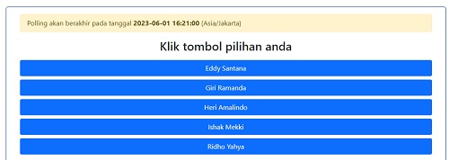 Tidak Ada Nama Incumbent di Polling ini