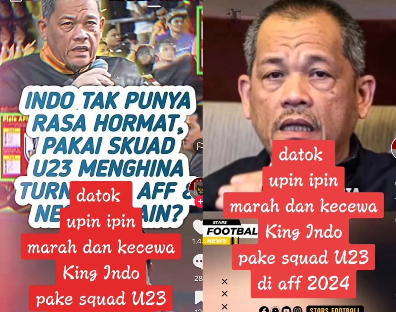 Reaksi Datuk Ipin Upin, Hamidin, Indonesia Kirim Pemain U-23, Piala AFF 2024, Kualifikasi Piala Dunia 2026