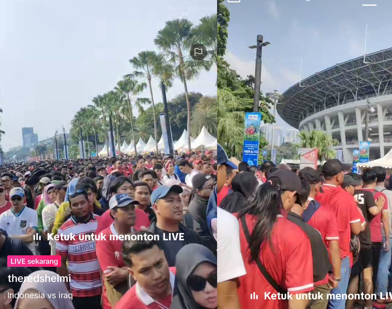 Mandi Keringat! Panjang Antrian Masuk Stadion GBK, Indonesia vs Irak, Kualifikasi Piala Dunia 2026