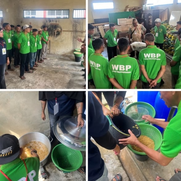 Lapas Tanjungpandan Bekali WBP Keterampilan Mengolah Kedelai Menjadi Tahu dan Tempe