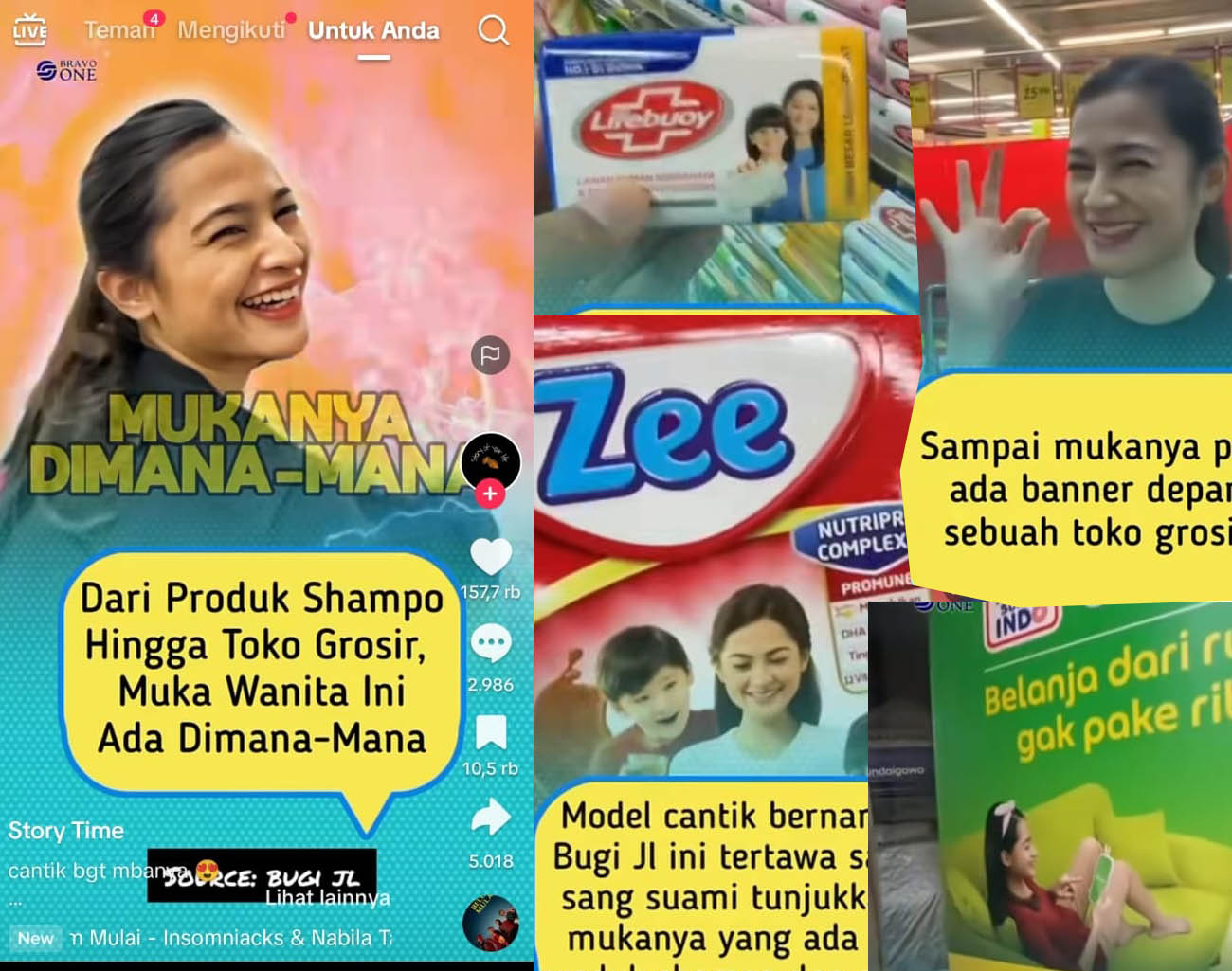 Viral Perempuan Cantik, Mukanya Ada Dimana-mana, dari Sabun, Shampo, Susu, hingga Makanan