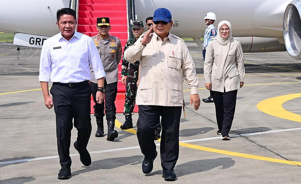 Gubernur Sumsel Herman Deru Dampingi Presiden Prabowo Lakukan Tanam Padi Serentak di 14 Provinsi Se-Indonesia
