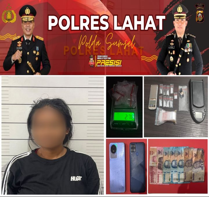 Polres Lahat Ungkap Dugaan Peredaran Sabu, Perempuan 28 Tahun Jadi Tersangka