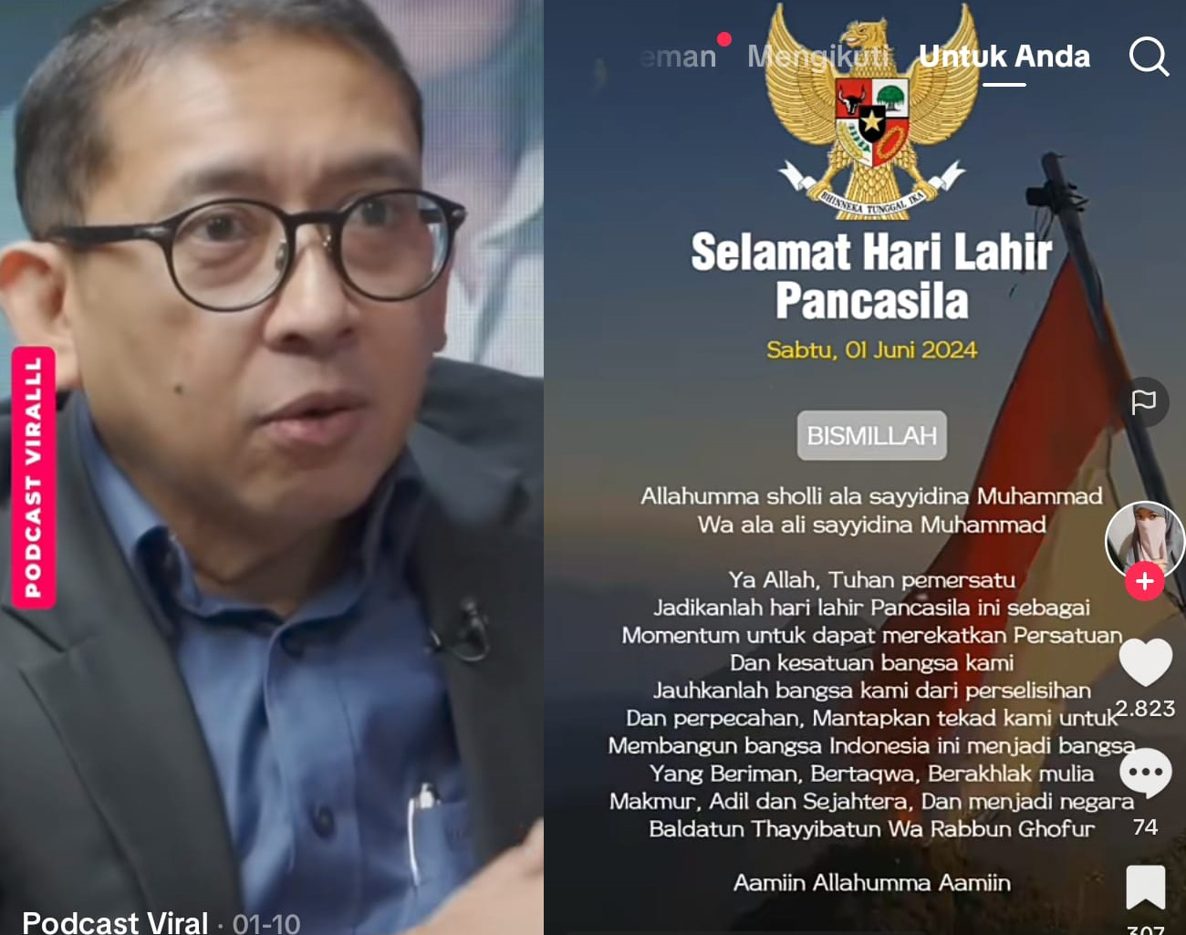 1 Juni 2024 Hari Lahir Pancasila ke-79, Tokoh Politik Kritis dan Anggota DPR RI ini Lahir 1 Juni 1971