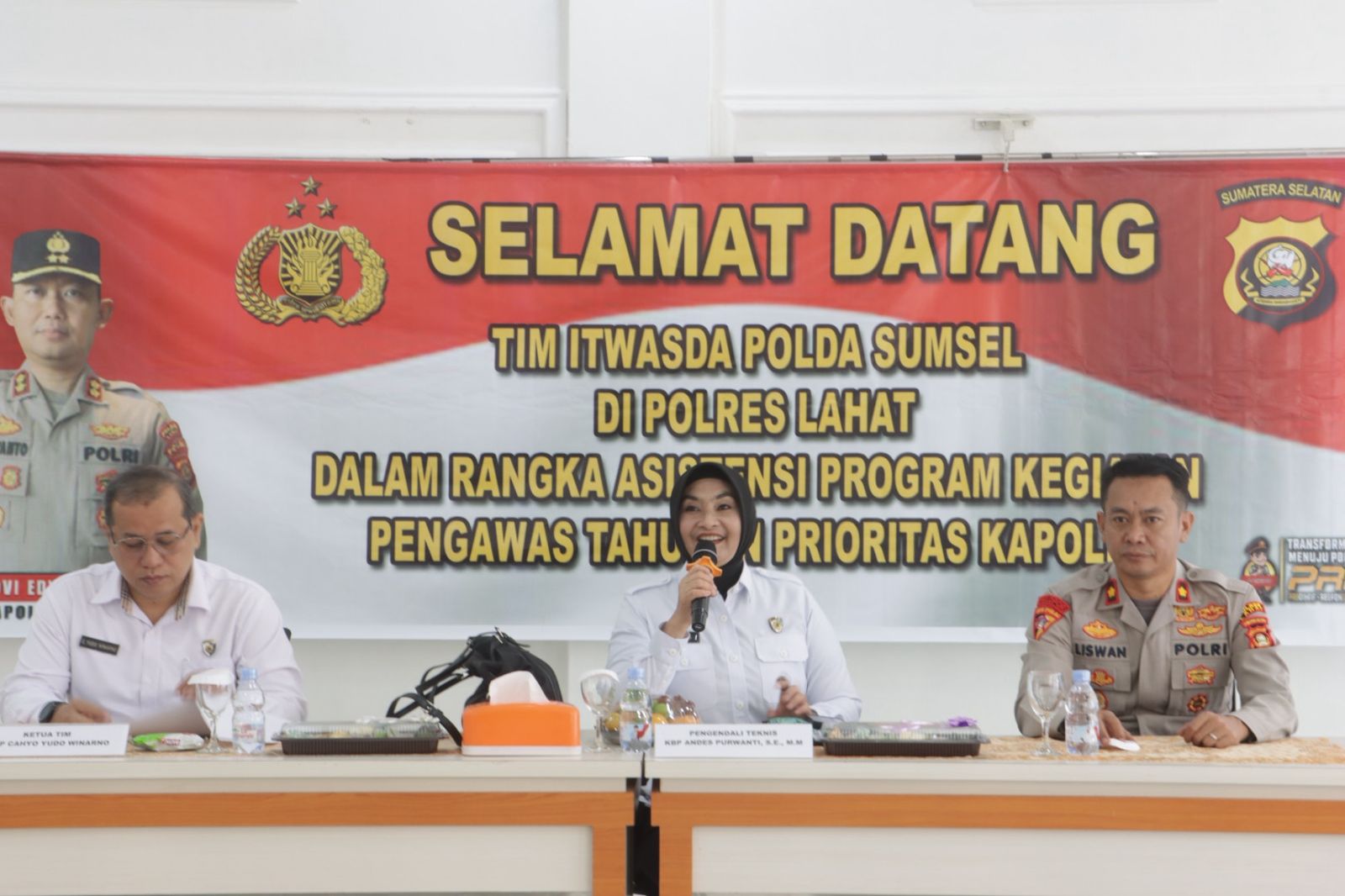 Tim Asistensi Itwasda Polda Sumsel Kunjungi Polres Lahat dalam rangka Pengecekan Program Pioritas Kapolri