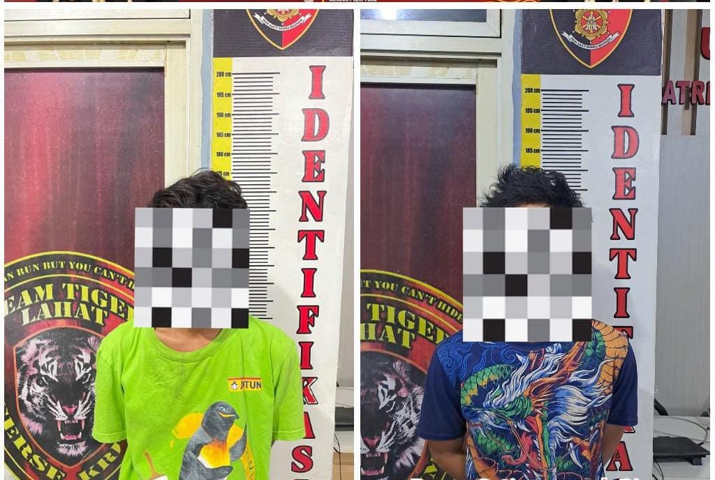 Tim Jagal Bandit Polres Lahat Ringkus Dua Terduga Pencuri Kabel Motor Grader
