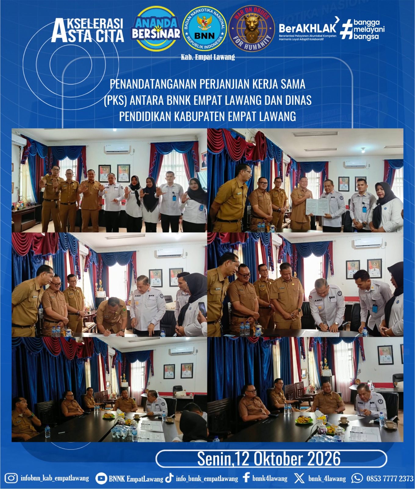 Cegah Narkoba Sejak Dini, BNNK Empat Lawang Dorong Integrasi Kurikulum Anti Narkoba di Sekolah