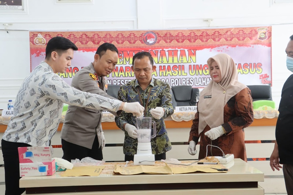 Pemusnahan Barang Bukti Narkoba Jenis Sabu Sebanyak 268,18 Gram, Estimasi Harga Rp1 Juta per Gram