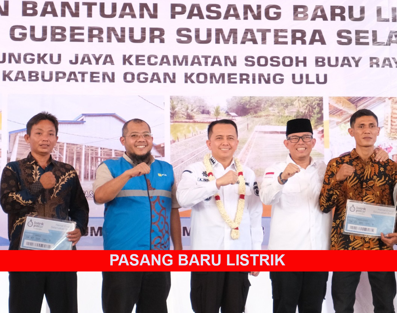 PJ Gubernur Sumsel Resmikan Bantuan Pasang Baru Listrik dan Light Up The Dream di Baturaja