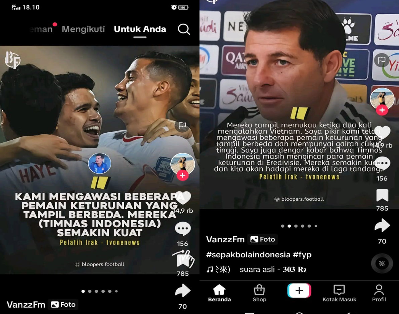 Pelatih Timnas Irak Jesus Casas Terkejut, Timnas Indonesia Sangat Kuat, Kualifikasi Piala Dunia 2026