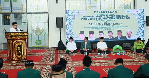 Jusuf Kalla ke Sumsel, ini Pesannya kepada Dewan Masjid