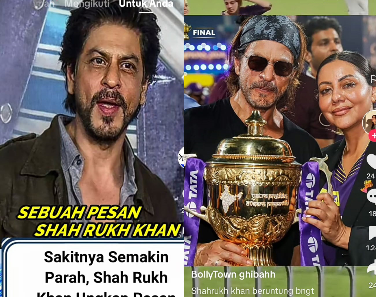 Pesan Shah Rukh Khan Diungkapkan Gauri, Cinta Dunia Film, Shah Rukh Khan Sakit Stroke Nonton Sepak Bola