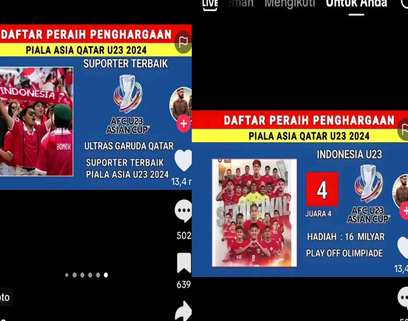 AFC Beri 2 Penghargaan kepada Indonesia Piala Asia U-23 2024, Walaupu Gagal Rebut Juara 1, 2, 3, Piala Asia