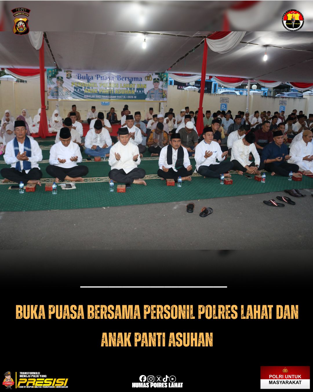 Polres Lahat Gelar Buka Puasa Bersama Anak Panti Asuhan