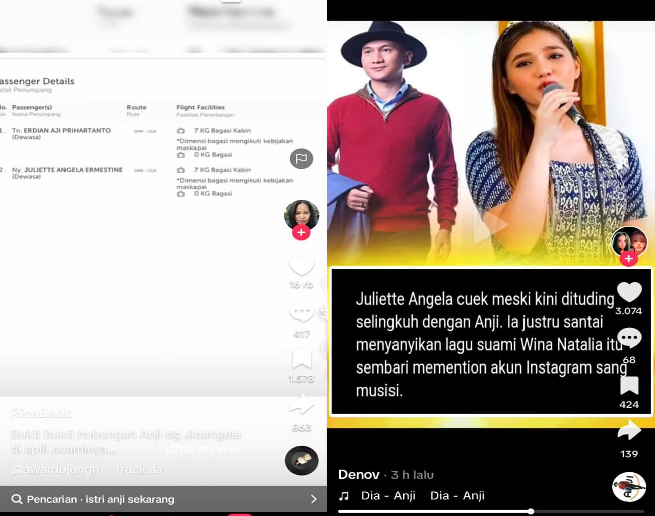 Tiket Pesawat ke Bangkok, Bukti Anji dan Juliette Angela Selingkuh, Suami Bongkar Istri Selingkuh